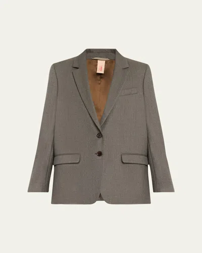 Indress Scottish Wool Jacket In Heather Green