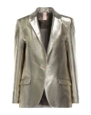 Indress Woman Blazer Gold Size 1 Cotton, Acetate, Polyester