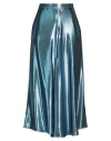 Indress Woman Maxi Skirt Azure Size 3 Silk, Polyester In Blue