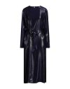 Indress Woman Midi Dress Dark Purple Size 2 Silk, Polyester In Purple