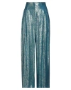 Indress Woman Pants Azure Size 3 Silk, Polyester In Blue
