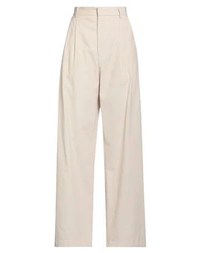 Indress Woman Pants Ivory Size 3 Cotton In Neutral