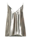 Indress Woman Top Gold Size 3 Silk, Polyester
