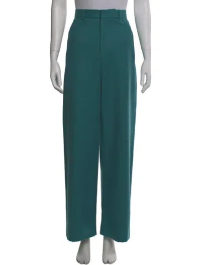 Pre-owned Indress Wool Wide Leg Pants In Green