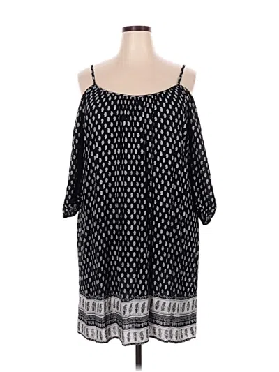 Pre-owned Indulge Tank Top Black Cold Shoulder Neckline Tops