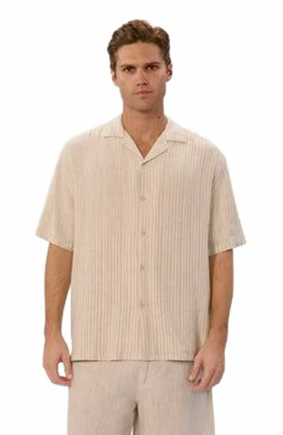 Industrie Australia The Forretta Short Sleeve Shirt In Neutral
