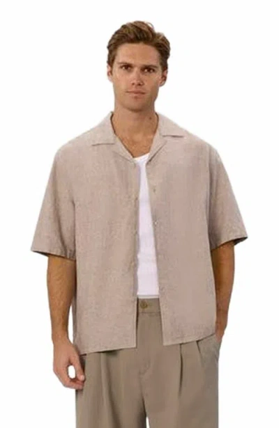 Industrie Australia The Havana Short Sleeve Shirt In Neutral