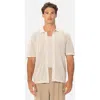 Industrie Australia The Nanterre Short Sleeve Shirt In Stone