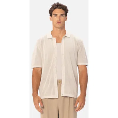 Industrie Australia The Nanterre Short Sleeve Shirt In Stone
