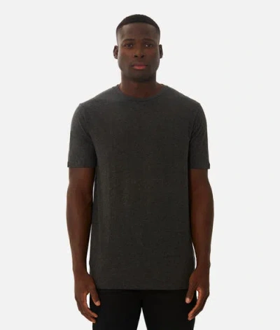 Industrie Australia The New Basic Crew Tee In Charcoal Marle