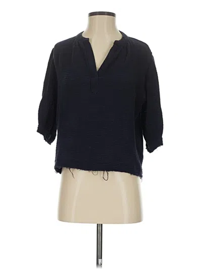 Pre-owned Industry 3/4 Sleeve Blouse In Blue