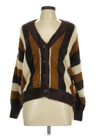 Pre-owned Industry Cardigan Sweater In Brown