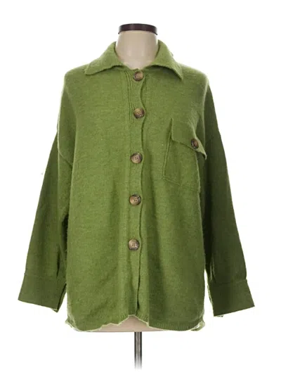 Pre-owned Industry Cardigan Sweater In Green