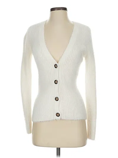 Pre-owned Industry Cardigan Sweater In White