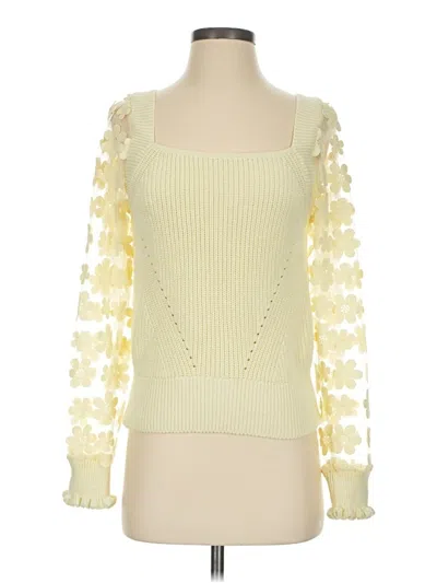 Pre-owned Industry Cardigan Sweater In Yellow