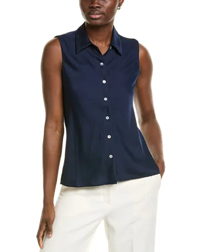 Industry Collared Button-down Shirt In Blue