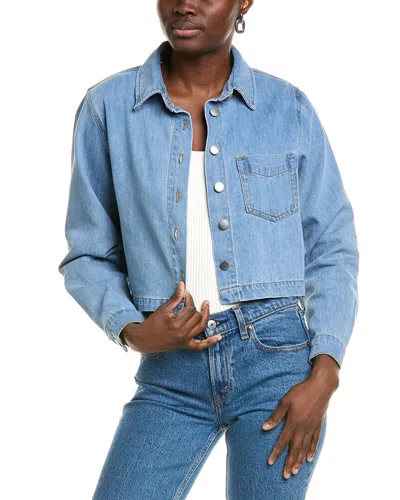 Industry Cropped Denim Shirt In Blue
