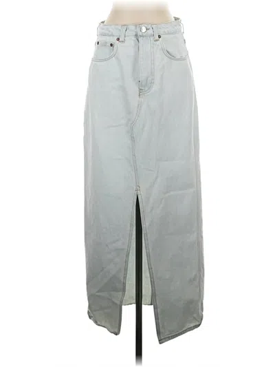 Pre-owned Industry Denim Skirt In Gray