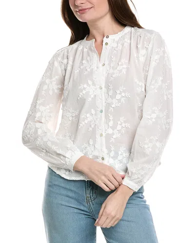 Industry Embroidery Button-down Blouse In White
