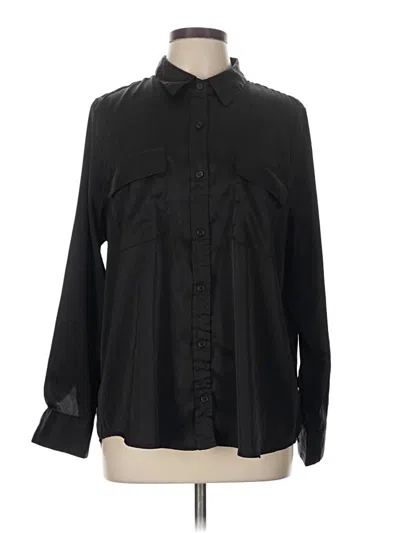 Pre-owned Industry Long Sleeve Blouse In Black