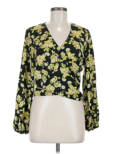 Pre-owned Industry Long Sleeve Blouse In Black