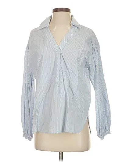 Pre-owned Industry Long Sleeve Blouse In Blue