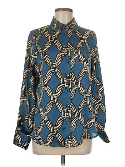 Pre-owned Industry Long Sleeve Blouse In Blue