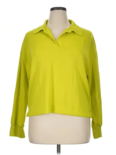 Pre-owned Industry Long Sleeve Blouse In Green