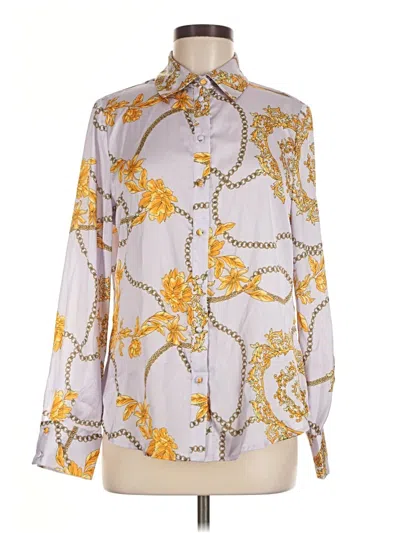 Pre-owned Industry Long Sleeve Blouse In Silver