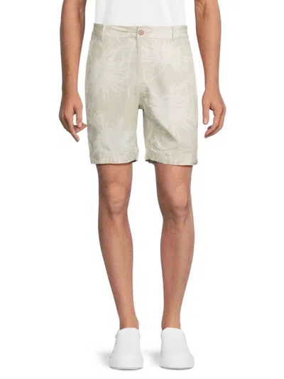 Industry Men's Palm Print Shorts In Print Grey