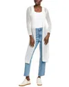 Industry Open Front Full-length Crochet Cardigan In White