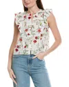 Industry Printed Woven Blouse In White