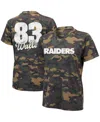 Industry Rag Women's Darren Waller Camo Las Vegas Raiders Name And Number Tri-blend V-neck T-shirt In Camo