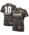 Industry Rag Majestic Threads Justin Herbert Camo Los Angeles Chargers Name & Number V-neck Tri-blend T-shirt In Camo
