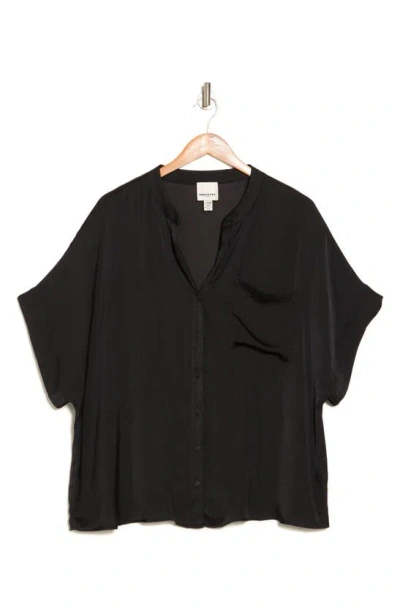 Industry Republic Clothing Airflow Front Button Top In Black