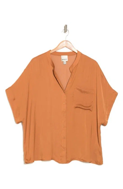 Industry Republic Clothing Airflow Front Button Top In Orange