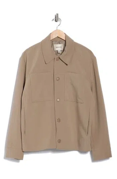 Industry Republic Clothing Boxy Fit Overshirt Jacket In Brown
