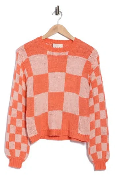 Industry Republic Clothing Check Crewneck Sweater In Multi