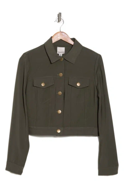 Industry Republic Clothing Crop Jacket In Olive