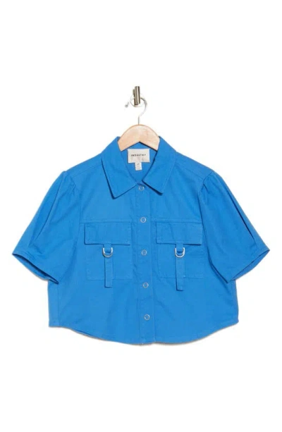 Industry Republic Clothing Denim Crop Jacket In Blue
