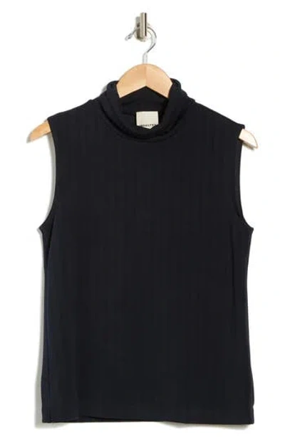 Industry Republic Clothing Drop Needle Scuba Sleeveless Top In Deep Navy