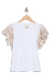 Industry Republic Clothing Eyelet Sleeve T-shirt In Multi