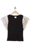 Industry Republic Clothing Eyelet Sleeve T-shirt