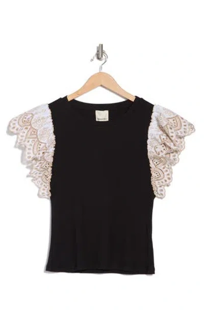 Industry Republic Clothing Eyelet Sleeve T-shirt