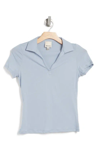 Industry Republic Clothing Johnny Collar Cotton Polo In Blue