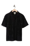 Industry Republic Clothing Johnny Collar Terry Polo In Black