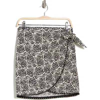 Industry Republic Clothing Linen Wrap Miniskirt In Ditzy Geo Floral
