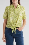 INDUSTRY REPUBLIC CLOTHING INDUSTRY REPUBLIC CLOTHING PAISLEY CROP BUTTON-UP SHIRT