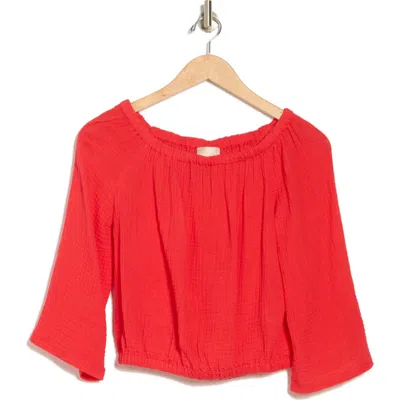 Industry Republic Clothing Raglan Cotton Gauze Top