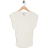 Industry Republic Clothing Ruched Side Ribbed Muscle Tank In White